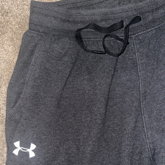 Under Armour Mens Drawstring Fleece Loose Athletic Jogger Charcoal Gray Size L - Picture 4 of 5